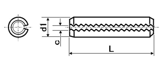 波型スプリングピン 一般用の通販はねじコンシェル.com。ネジ・ボルト