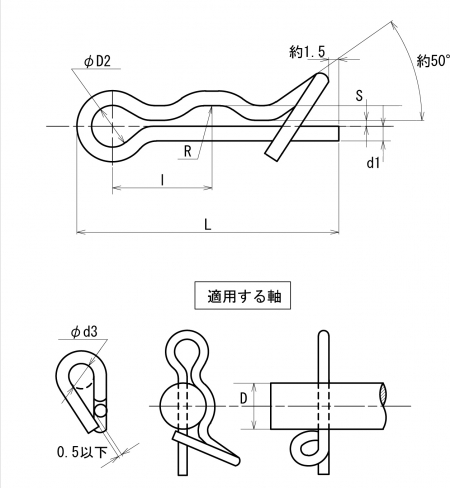 抜け止めスナップピンの通販はねじコンシェル Com ネジ ボルト ナットのばら売り対応可能 抜け止めスナップピンの通販はねじコンシェル Com ネジ ボルト ナットのばら売り対応可能