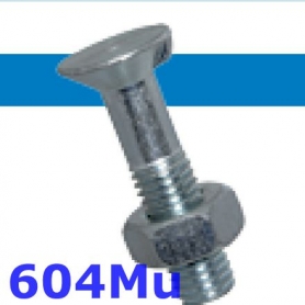 平頭鋤用ボルト 止め輪・六角ナット付_DIN