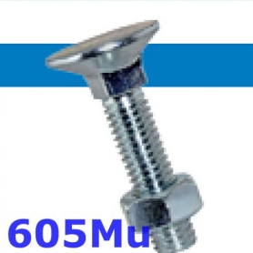 平頭根角ボルト 六角ナット付_DIN